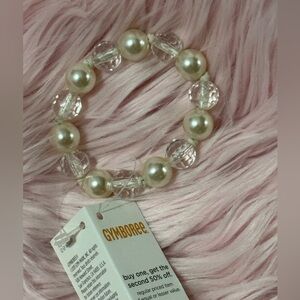 Gymboree Pearl Faceted Stretchy Girls Bracelet